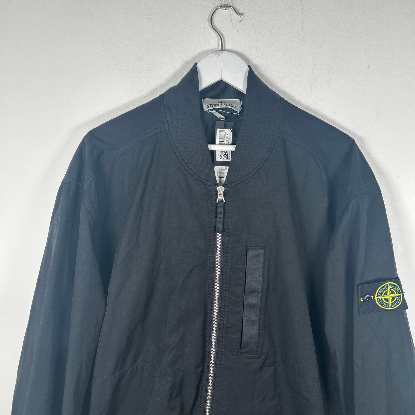 Stone Island Black Zip Up Jacket Size 2XL