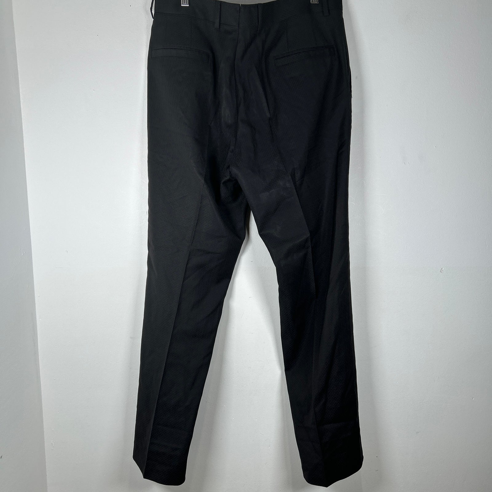 Versace Steel Plate Pattern Twill Suit Pants Size 50it
