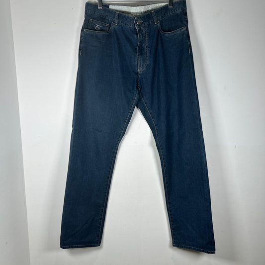 Canali Blue Wash Denim Jeans Size 52it