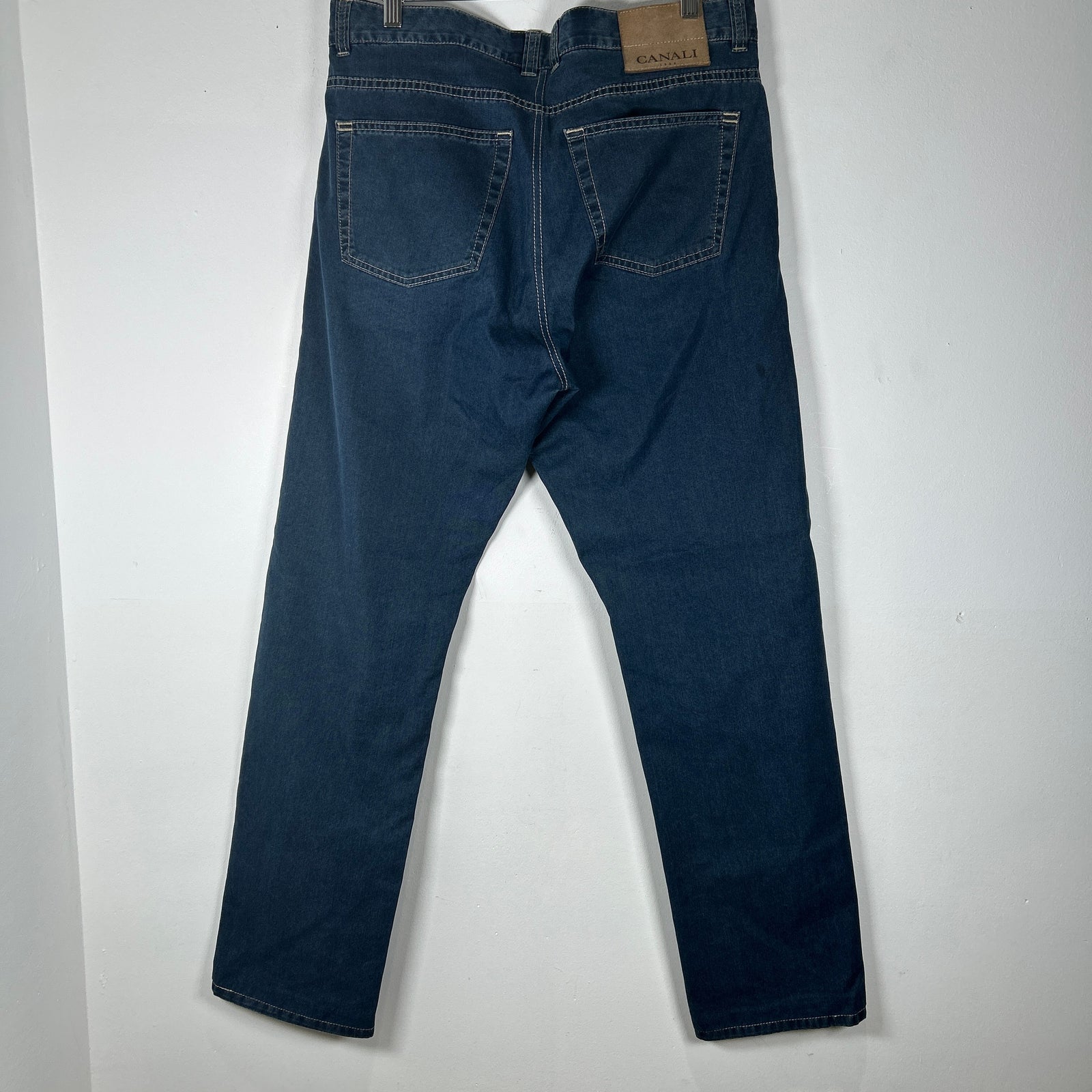 Canali Blue Wash Denim Jeans Size 52it