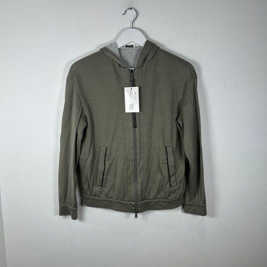 Brunello Cucinelli Sequin Olive Hoodie Size S
