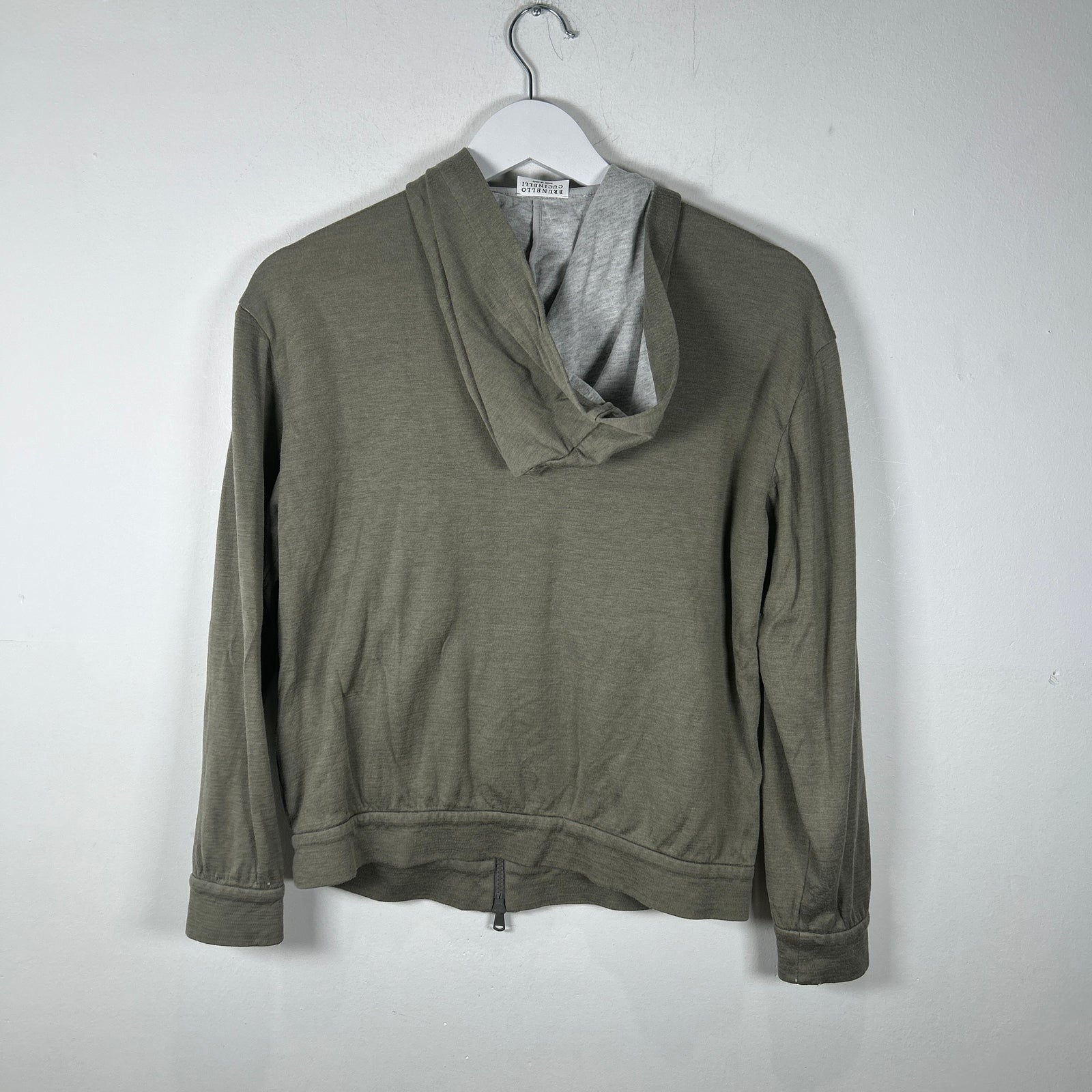 Brunello Cucinelli Sequin Olive Hoodie Size S