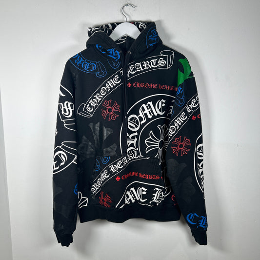Chrome Hearts Black 'Stencil' Graphic Hoodie Size S