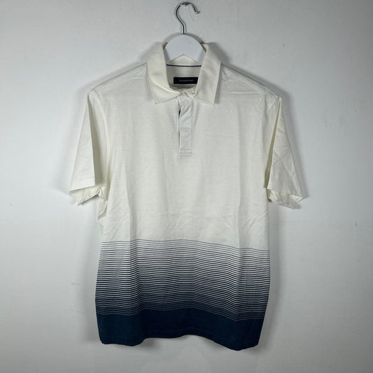 Zegna Navy Stripe Polo Size M