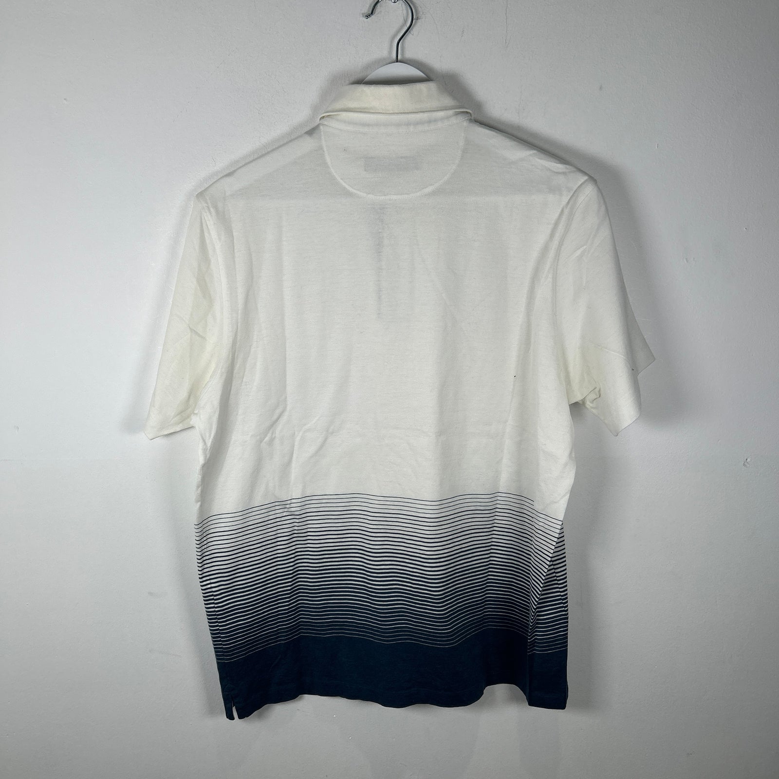 Zegna Navy Stripe Polo Size M