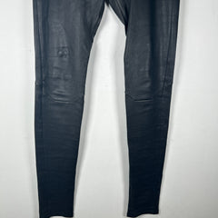 Rick Owens 'Phlegethon' Black Leather Leggings Size 48