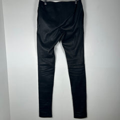 Rick Owens 'Phlegethon' Black Leather Leggings Size 48