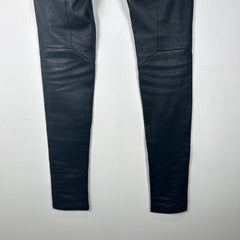 Rick Owens 'Phlegethon' Black Leather Leggings Size 48