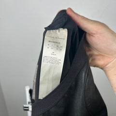 Rick Owens 'Phlegethon' Black Leather Leggings Size 48