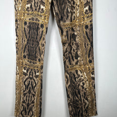 Roberto Cavalli FW03 'Gold Legacy' Leopard Pants Size M