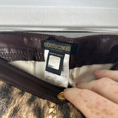 Roberto Cavalli FW03 'Gold Legacy' Leopard Pants Size M