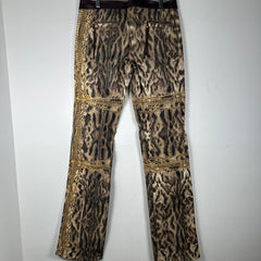 Roberto Cavalli FW03 'Gold Legacy' Leopard Pants Size M