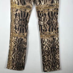 Roberto Cavalli FW03 'Gold Legacy' Leopard Pants Size M