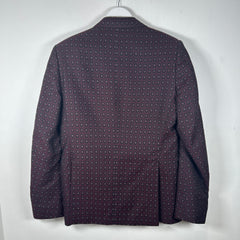 Dries Van Noten Red All-Over Motif Woven Blazer Size 50