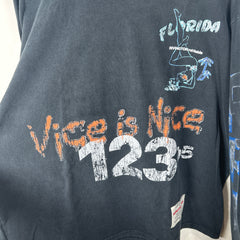 RIVINGTON roi Rebis Gray 'Miami Vice' Long-Sleeve T-Shirt Size XL