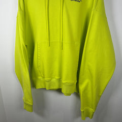 Off-White Neon Green Caravaggio Arrows Hoodie Size XXL