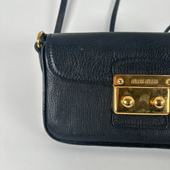 Miu Miu Madras Crossbody Leather Flap Bag