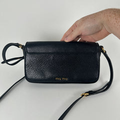 Miu Miu Madras Crossbody Leather Flap Bag