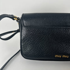 Miu Miu Madras Crossbody Leather Flap Bag