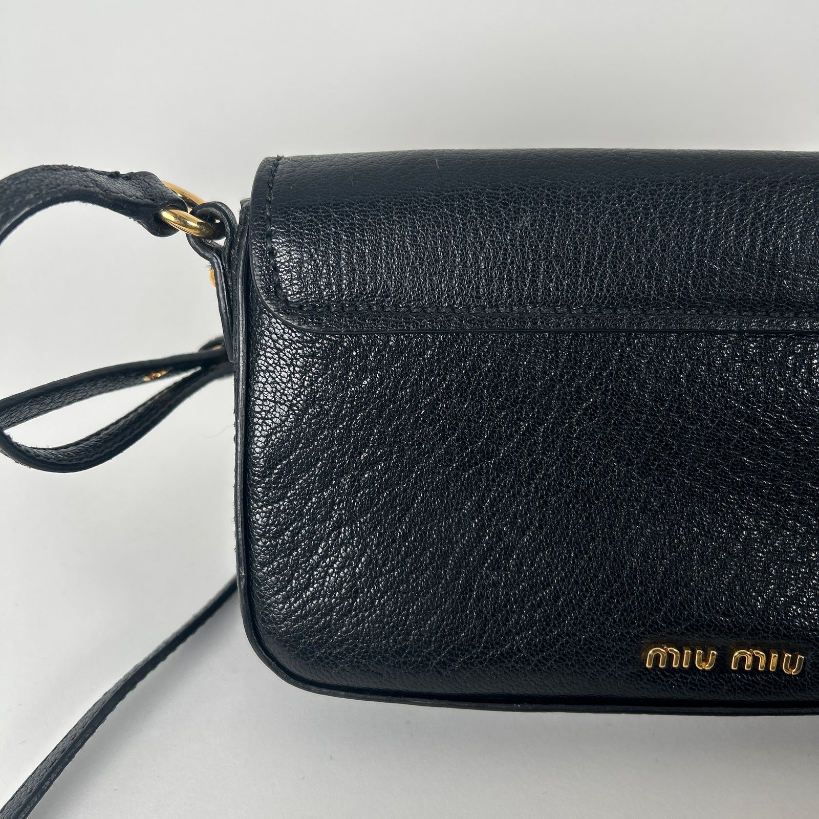 Miu Miu Madras Crossbody Leather Flap Bag