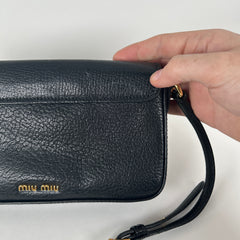 Miu Miu Madras Crossbody Leather Flap Bag