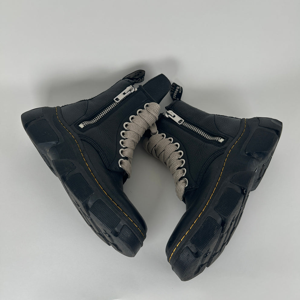 Rick Owens x Doc Marten Black 1460 DMXL Jumbo Lace Boots Size 41