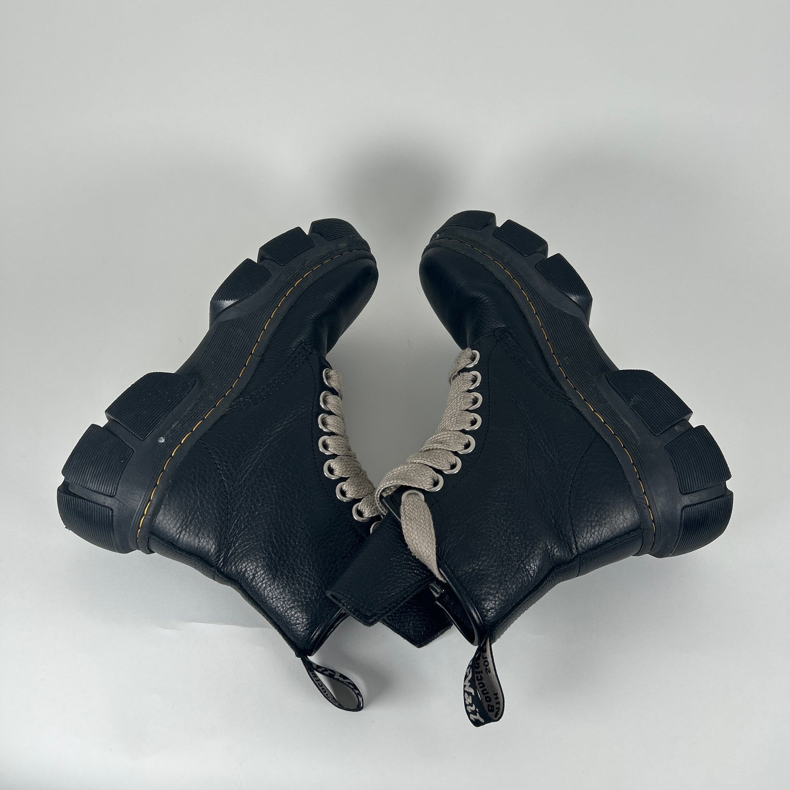 Rick Owens x Doc Marten Black 1460 DMXL Jumbo Lace Boots Size 41