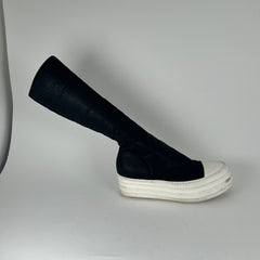 Rick Owens Black Double Bumper Sock Ramones Size 41