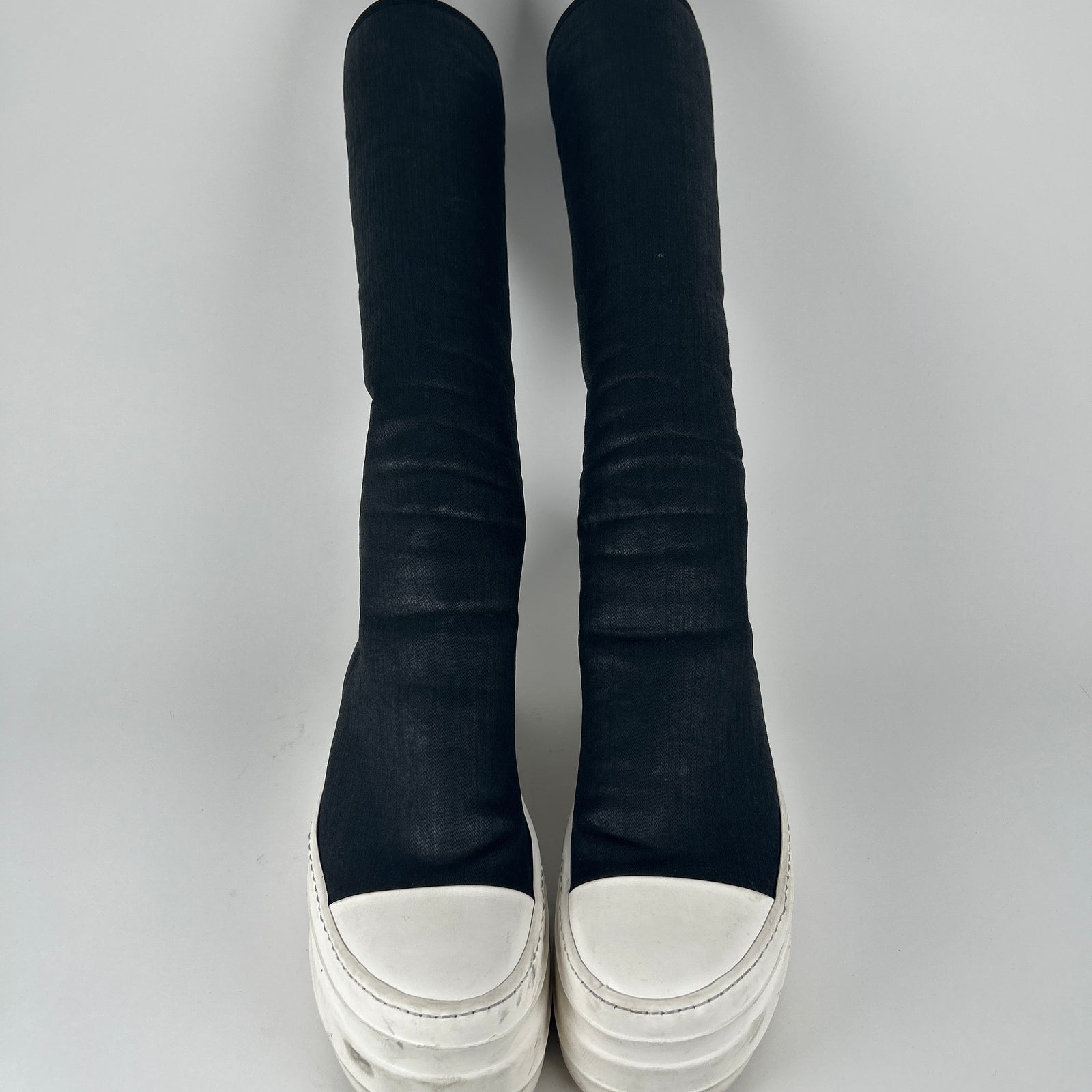 Rick Owens Black Double Bumper Sock Ramones Size 41