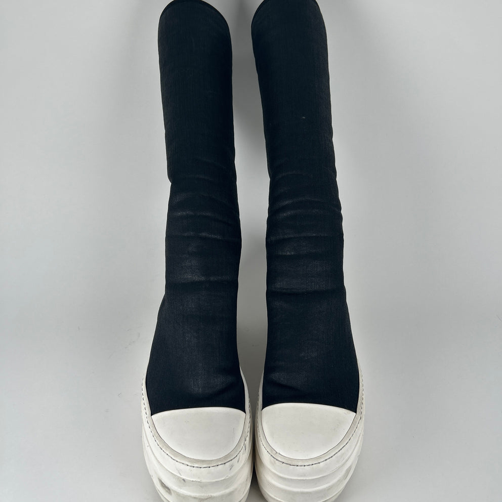 Rick Owens Black Double Bumper Sock Ramones Size 41