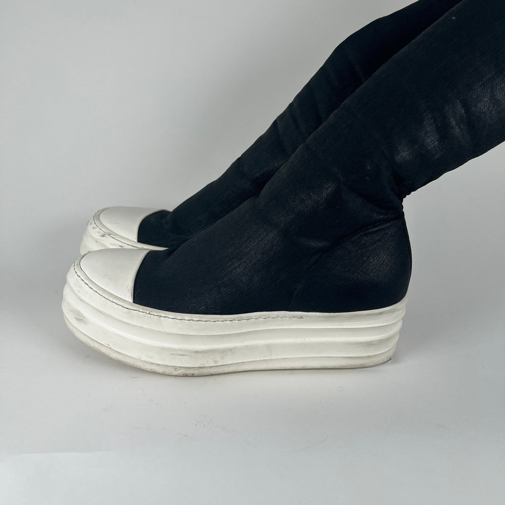 Rick Owens Black Double Bumper Sock Ramones Size 41