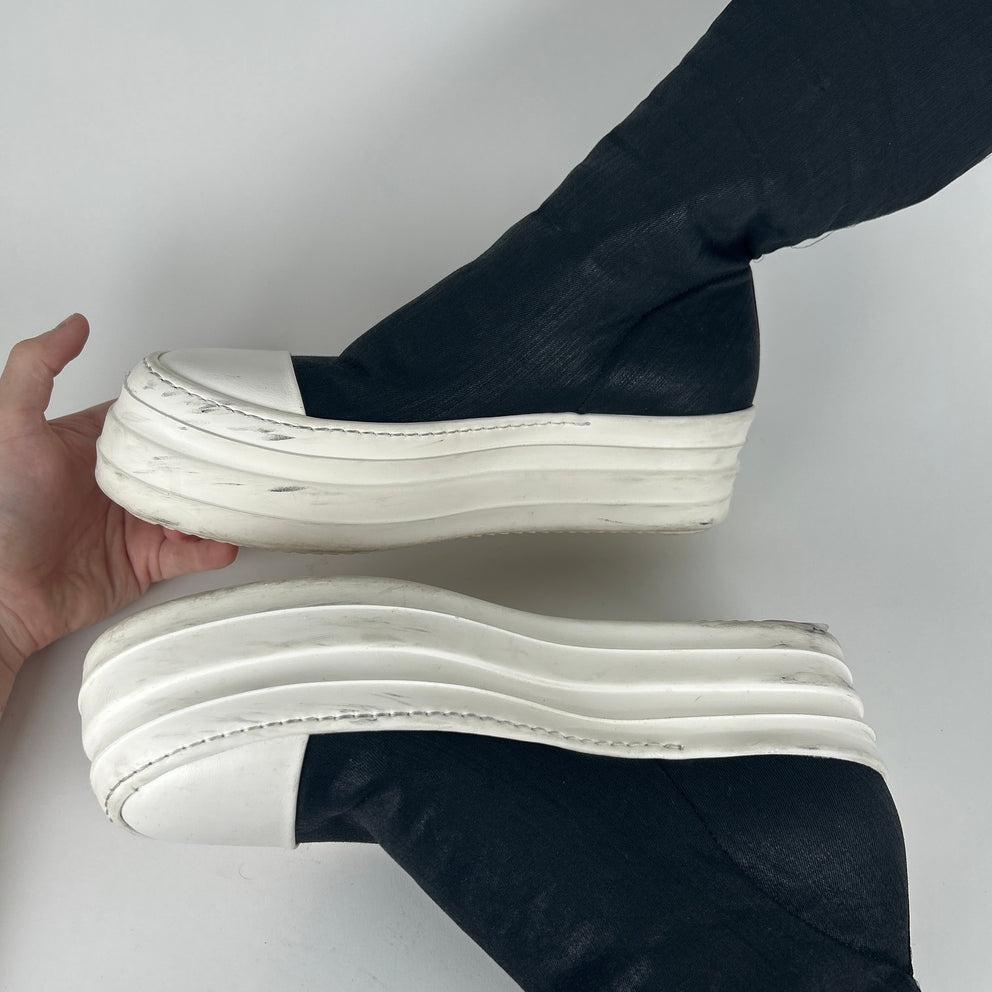 Rick Owens Black Double Bumper Sock Ramones Size 41