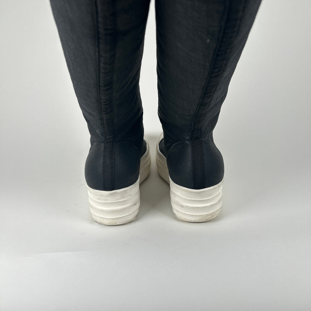 Rick Owens Black Double Bumper Sock Ramones Size 41