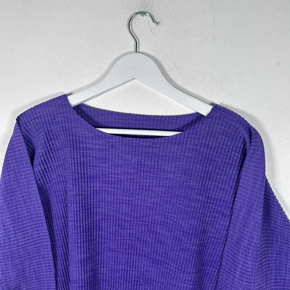Issey Miyake Me Lavender Pleats Longsleeve Top Size L