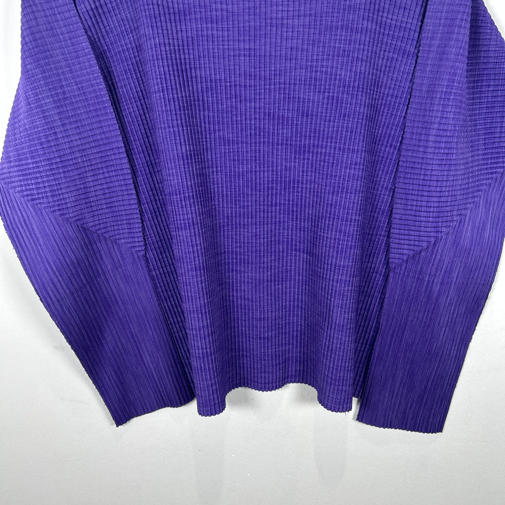Issey Miyake Me Lavender Pleats Longsleeve Top Size L