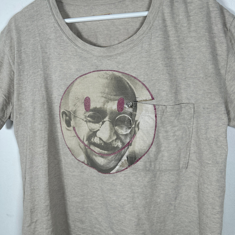 Kapital Gandhi Quote Graphic T-Shirt Size M