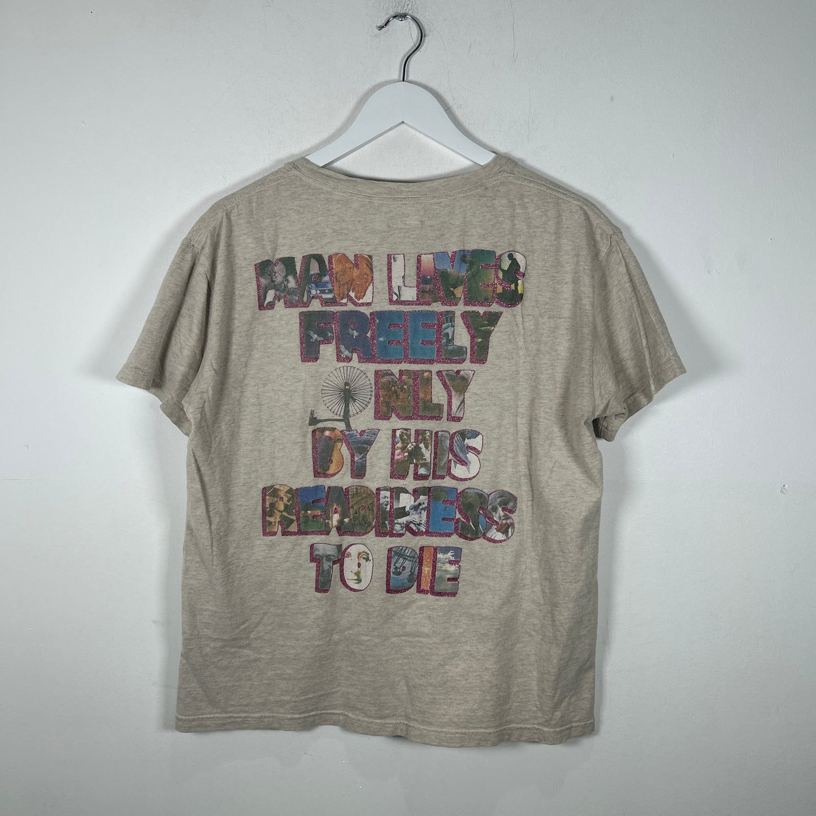 Kapital Gandhi Quote Graphic T-Shirt Size M