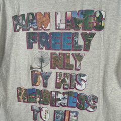Kapital Gandhi Quote Graphic T-Shirt Size M