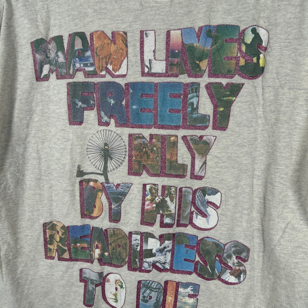 Kapital Gandhi Quote Graphic T-Shirt Size M