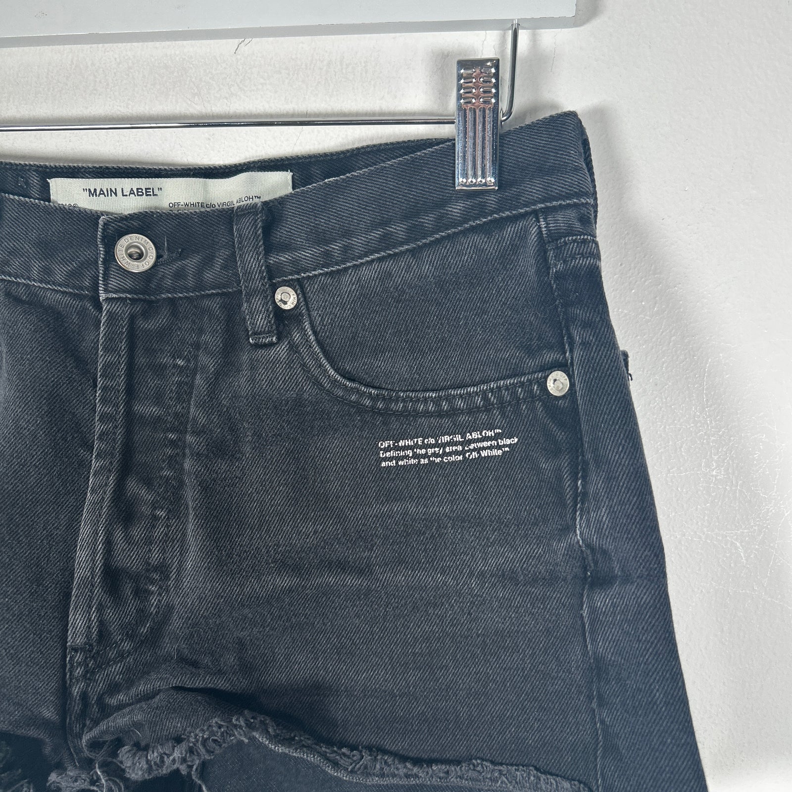 Off-White Cut Off Denim Short Size 26