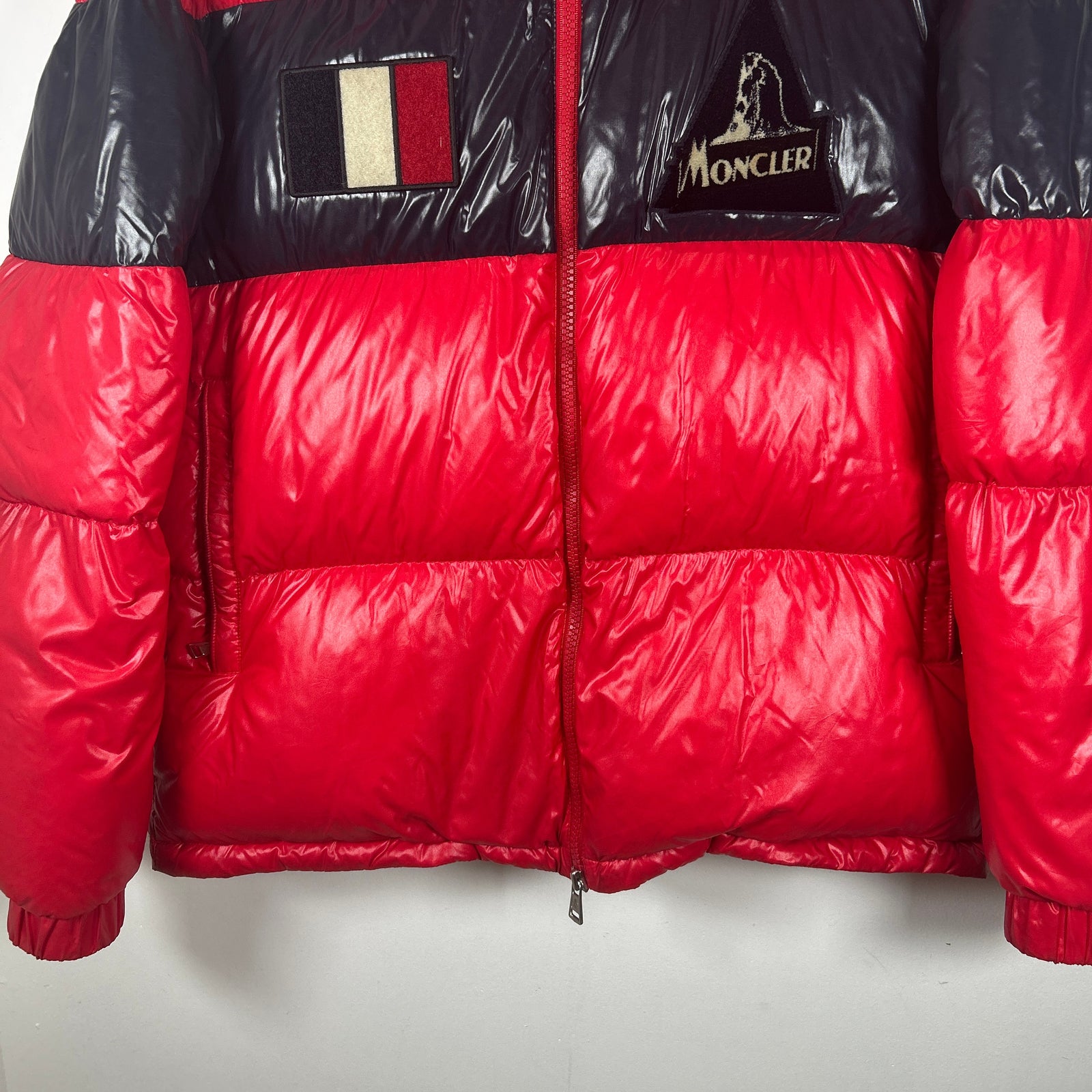 Moncler Gary Giubbotto Patched Red Puffer Size 6