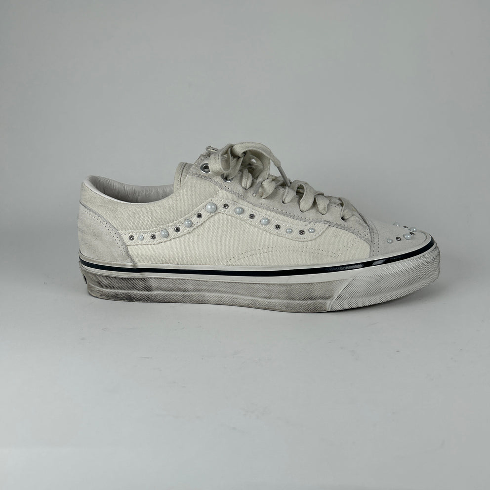 Vans Old Skool 36 Pearlized Marshmallow Low Top Size 11