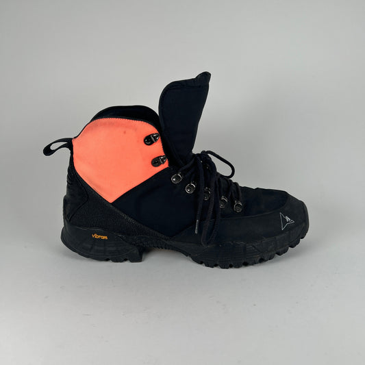 1017 Alyx 9sm x ROA Black/Orange Lace-Up Hiking Boot Size 12
