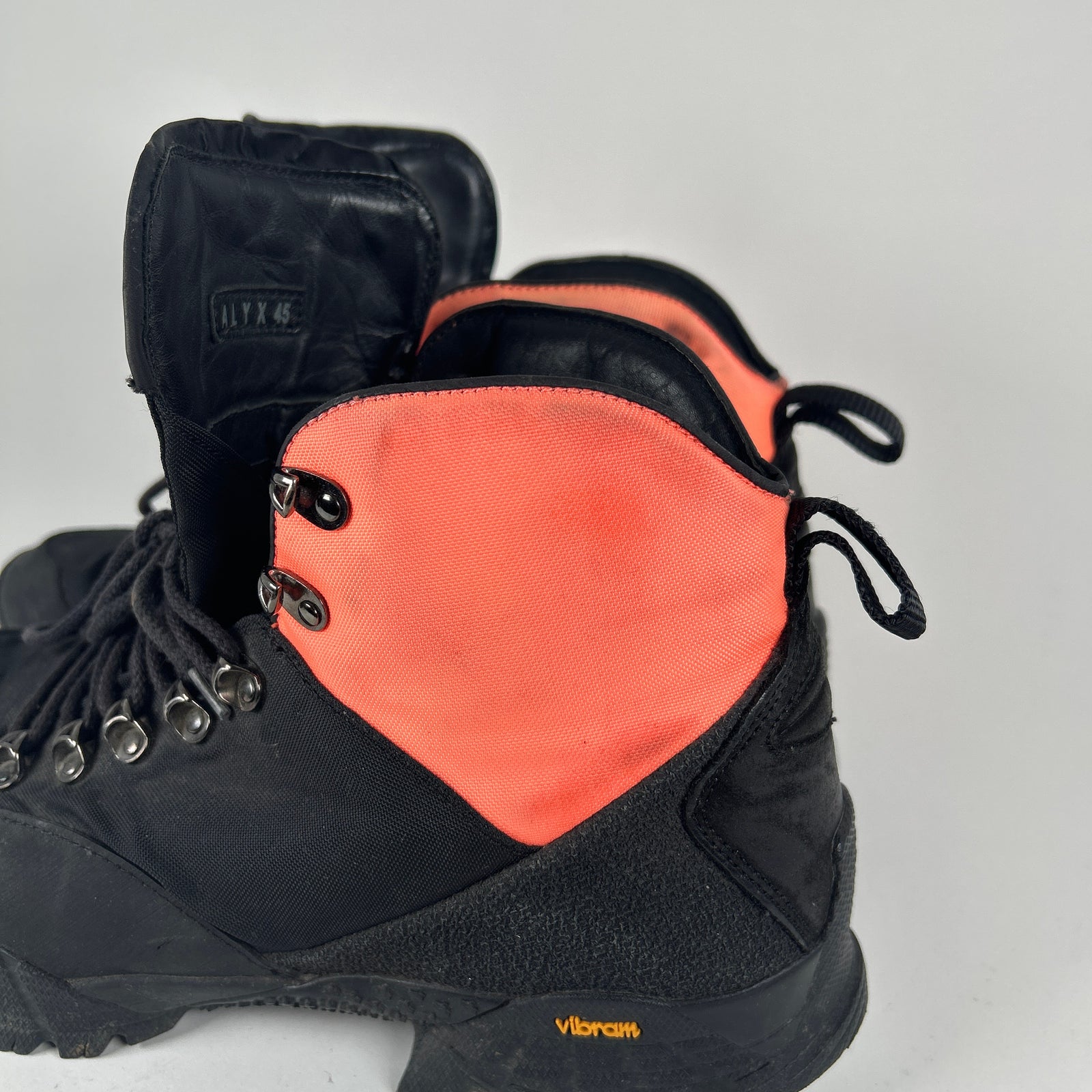1017 Alyx 9sm x ROA Black/Orange Lace-Up Hiking Boot Size 12