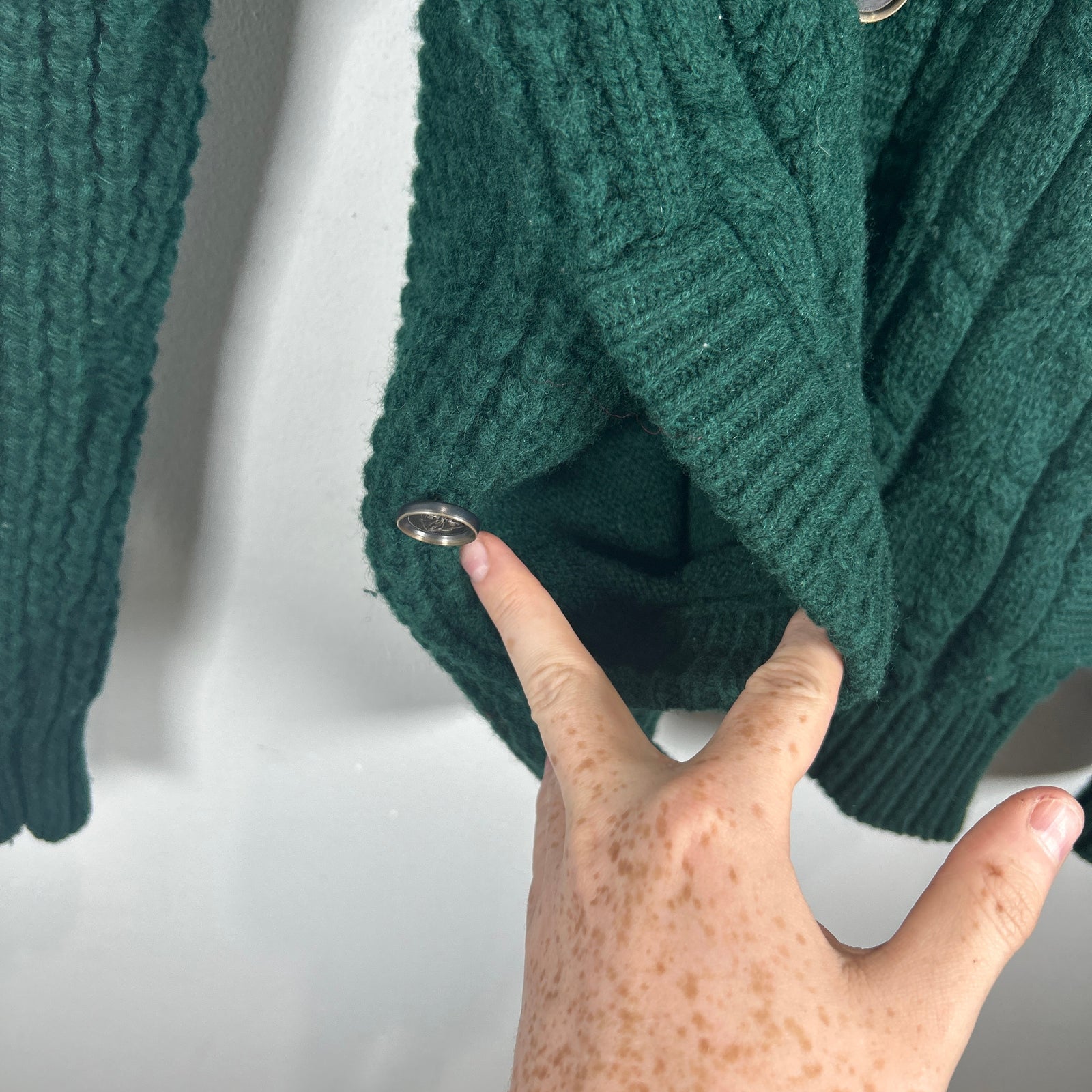 Gucci Cable Knit Green Cardigan Size S