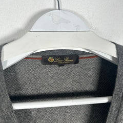 Loro Piana Grey Knit Cardigan Size 50