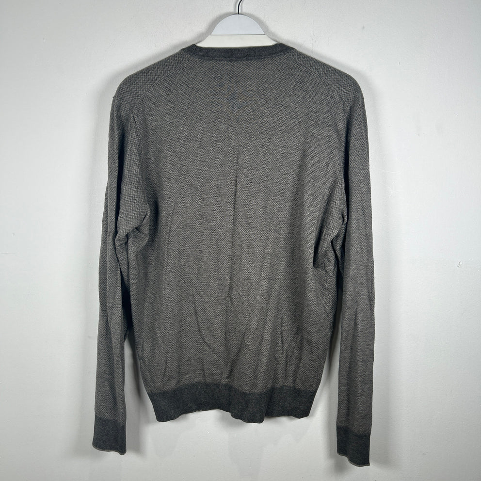 Loro Piana Grey Knit Cardigan Size 50