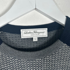 Salvatore Ferragamo Raglan Navy/Grey Size S