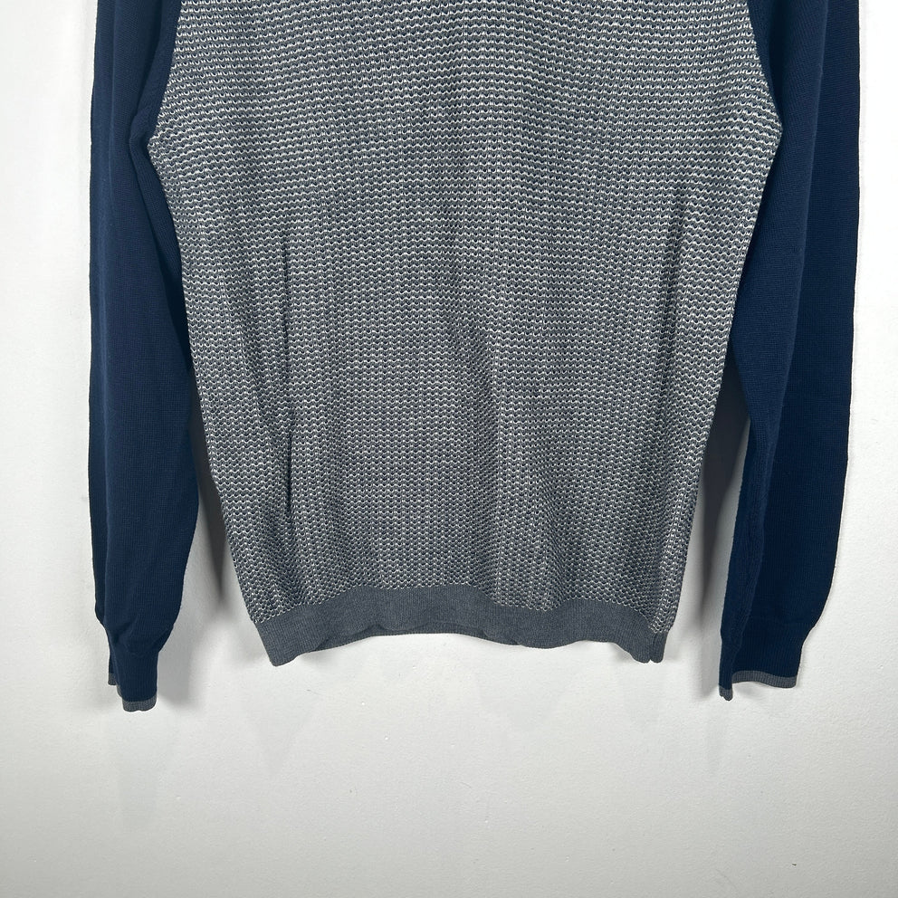 Salvatore Ferragamo Raglan Navy/Grey Size S