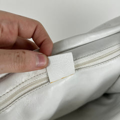 Celine White Ostrich Leather Cross Body